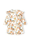 Name It Baby Girl Faline Long Sleeve Dress, Bright White