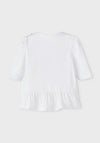 Name It Baby Girl Fonia Long Sleeve Tunic, Bright White