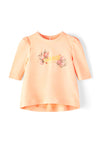 Name It Baby Girl Fonia Long Sleeve Tunic, Peach Nectar