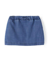 Name It Baby Girl Fry Denim Bloomer Skirt, Dark Blue Denim