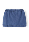 Name It Baby Girl Fry Denim Bloomer Skirt, Dark Blue Denim