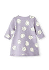 Name It Baby Girl Kianne Long Sleeve Dress, Lavender Gray