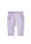 Name It Baby Girl Kinaya Ruffle Detail Trousers, Lavender Gray