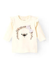 Name It Baby Girl Kubia Long Sleeve Top, Buttercream