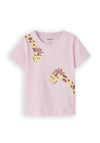 Name It Baby Girl Hillary Giraffe Short Sleeve Tee, Pink