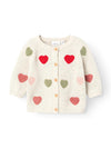 Name It Baby Girl Nesille Long Sleeve Knit Cardigan, Peyote Melange