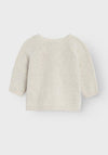 Name It Baby Girl Nesille Long Sleeve Knit Cardigan, Peyote Melange