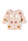 Name It Baby Girl Nesille Long Sleeve Knit Cardigan, Rose Smoke