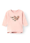 Name It Baby Girl Nubia Long Sleeve Top, Rose Smoke
