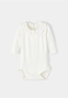 Name It Baby Girl Tylla Long Sleeve Bodysuit, White Alyssum