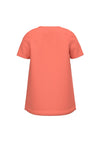 Name It Girl Violine Short Sleeve Loose Top, Coral