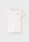Name It Girl Violine Short Sleeve Loose Top, White Alyssum