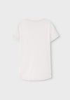 Name It Girl Violine Short Sleeve Loose Top, White Alyssum
