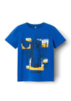 Name It Kid Boy Minecraft Short Sleeve Tee, True Blue