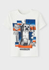 Name It Kid Boy Minecraft Short Sleeve Tee, White Alyssum