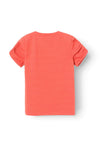 Name It Kid Girl Bara Short Sleeve Top, Burnt Sienna