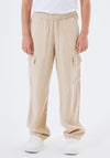 Name It Kid Girl Bella Twill Cargo Pant, Safari