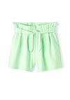 Name It Kid Girl Frilina Paperbag Shorts, Green Ash