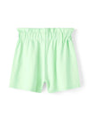Name It Kid Girl Frilina Paperbag Shorts, Green Ash