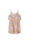Name It Kid Girl Jia Sleeveless Floral Jumpsuit, Dark Sapphire