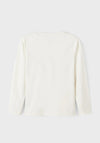 Name It Kid Girl Nafamilie Long Sleeve Top, Jet Stream