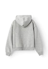 Name It Kid Girl Nappie Long Sleeve Crop Hoodie, Grey Melange