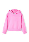 Name It Kid Girl Nappie Long Sleeve Crop Hoodie, Pink Cosmos