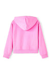 Name It Kid Girl Nappie Long Sleeve Crop Hoodie, Pink Cosmos