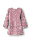 Name It Kid Girl Rusitta Sequins Long Sleeve Dress, Pink