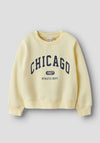 Name It Kid Girl Fabia Chicago Long Sleeve Sweater, Yellow