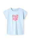 Name It Kid Girl Vigea Capsl Short Sleeve Tee, Chambray Blue