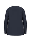 Name It Kid Girl Violet Long Sleeve Loose Top, Dark Sapphire