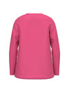 Name It Kid Girl Violet Long Sleeve Loose Top, Pink Flambe