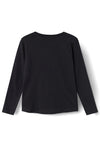 Name It Kid Girl Violet Long Sleeve Loose Top, Black
