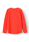Name It Kid Girl Vix Long Sleeve Top, Cherry Tomato