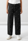 Name It Kid Girl Rose Straight Jeans, Black