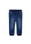 Name It Mini Boy Ben Baggy Fleece Jeans, Medium Blue Denim