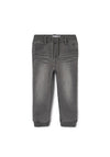 Name It Mini Boy Ben Baggy Fleece Jeans, Medium Grey Denim