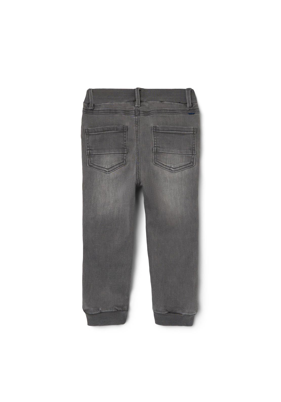 Name It Mini Boy Ben Baggy Fleece Jeans, Medium Grey Denim