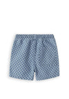 Name It Mini Boy Ben Check Denim Short, Blue