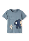 Name It Mini Boy Fama Short Sleeve Tee, Stormy Weather