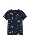 Name It Mini Boy Fasak Short Sleeve Tee, Dark Sapphire