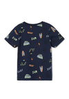 Name It Mini Boy Fasak Short Sleeve Tee, Dark Sapphire