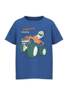 Name It Mini Boy Kads Monster Truck Short Sleeve Tee, Nouvean Navy