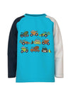 Name It Mini Boy Kuma Long Sleeve Print Top, Blue Atoll
