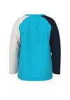 Name It Mini Boy Kuma Long Sleeve Print Top, Blue Atoll