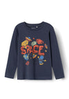 Name It Mini Boy Napoleon Long Sleeve Top, India Ink