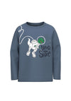 Name It Mini Boy Niels Long Sleeve Top, Bluefin