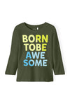 Name It Mini Boy Vagno Long Sleeve Top, Rifle Green