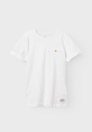 Name It Mini Boy Vincent Short Sleeve Tee, Bright White